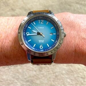 Timex Indiglo Brown Band Men’s Watch Water Resistant